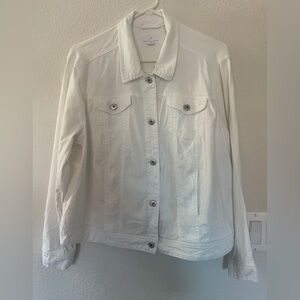 J. Jill White Linen Blend Jacket, XLP